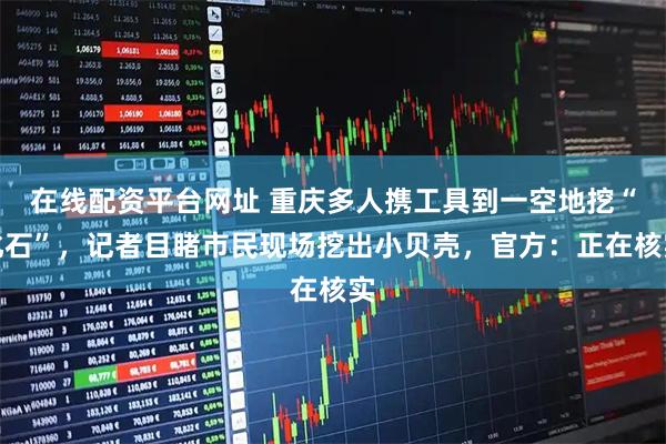 在线配资平台网址 重庆多人携工具到一空地挖“化石”，记者目睹市民现场挖出小贝壳，官方：正在核实